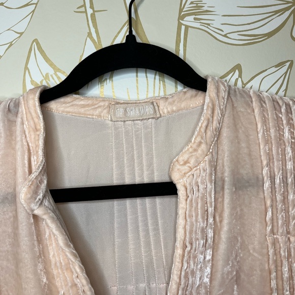 Anthropologie CP Shades Regina Pink Silk Velvet Tunic Dress - Small - Picture 5 of 8